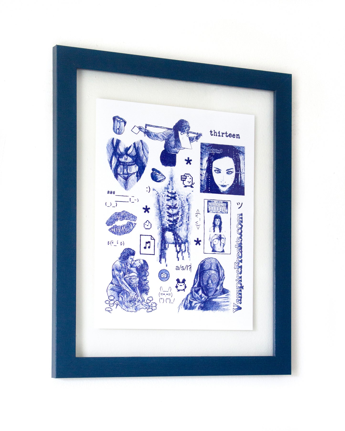 Blog Drawing Print #1 by Noorann Matties framed print example