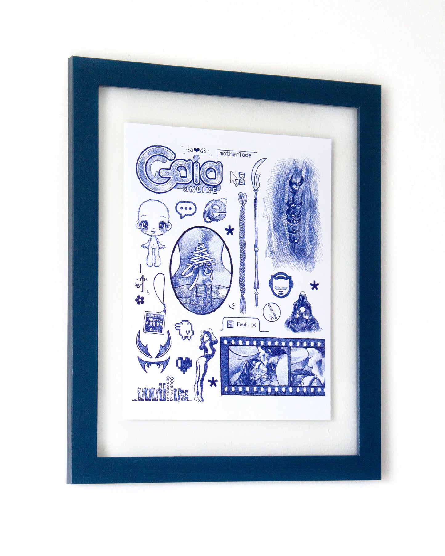 Blog Drawing Print #2 by Noorann Matties framed print example