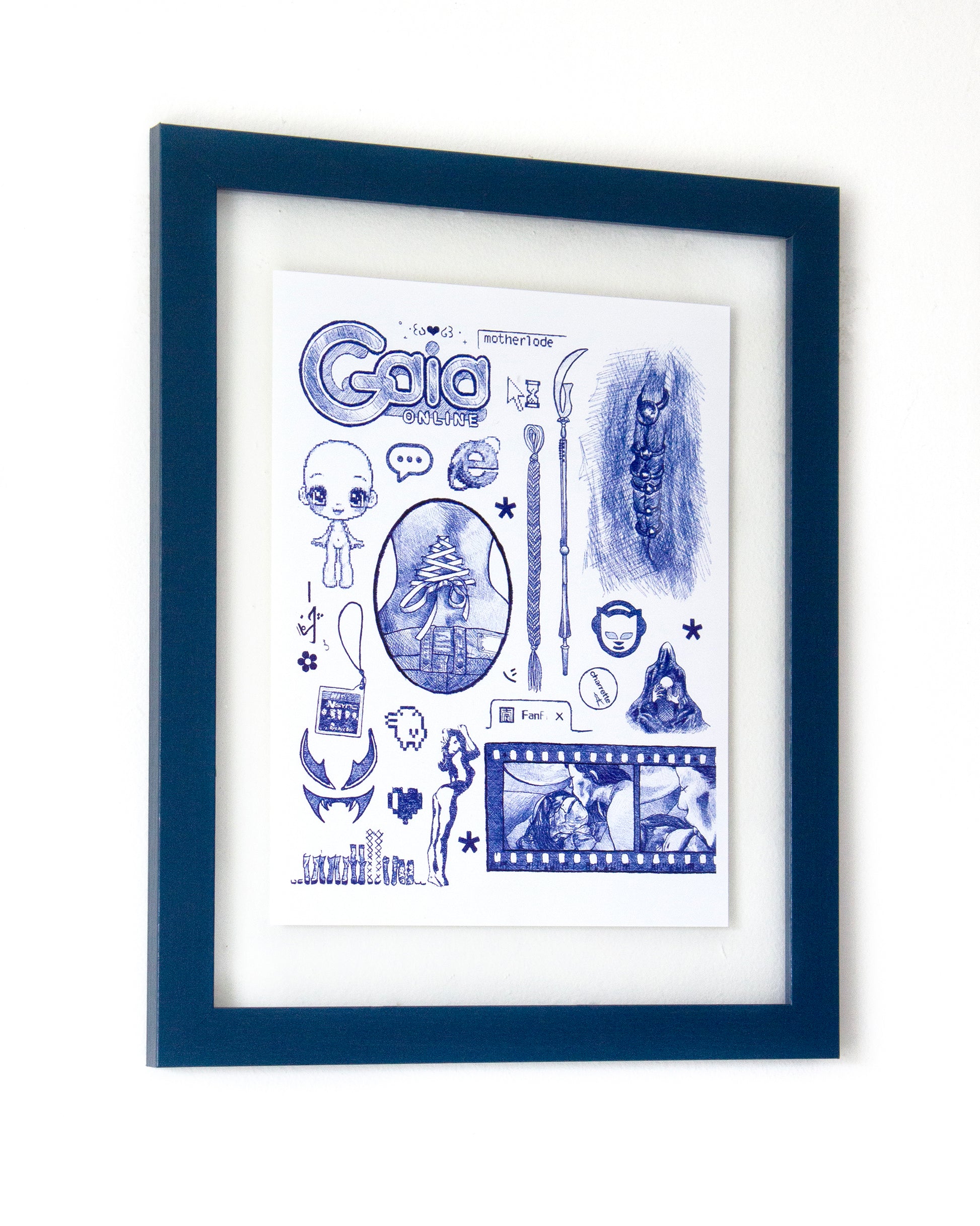 Blog Drawing Print #2 by Noorann Matties framed print example