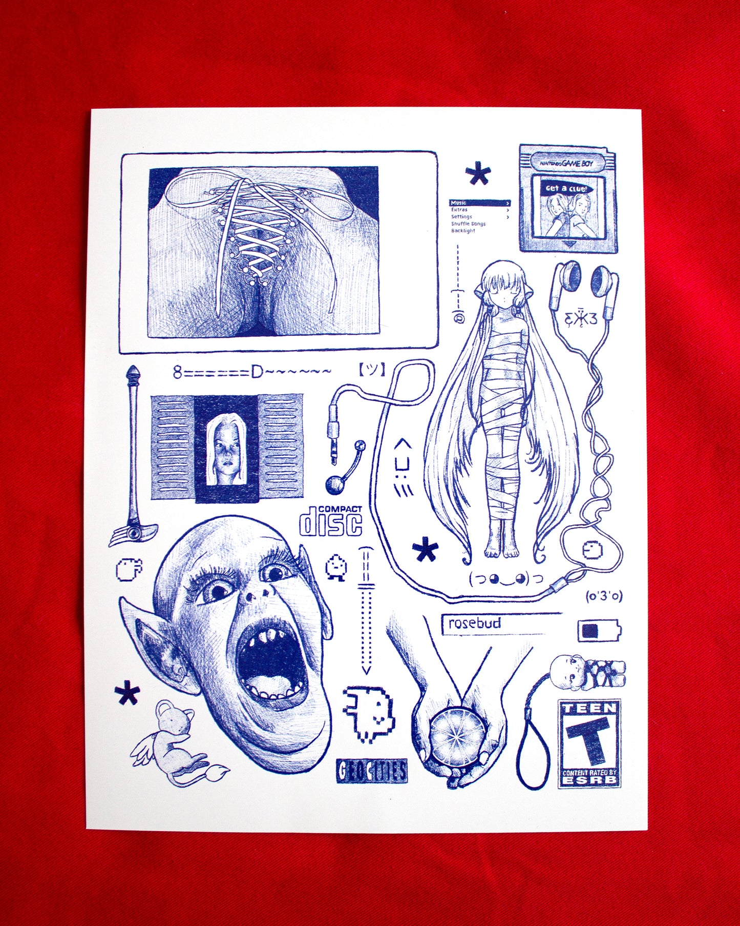 Blog Drawing Print #4 by Noorann Matties physical print example