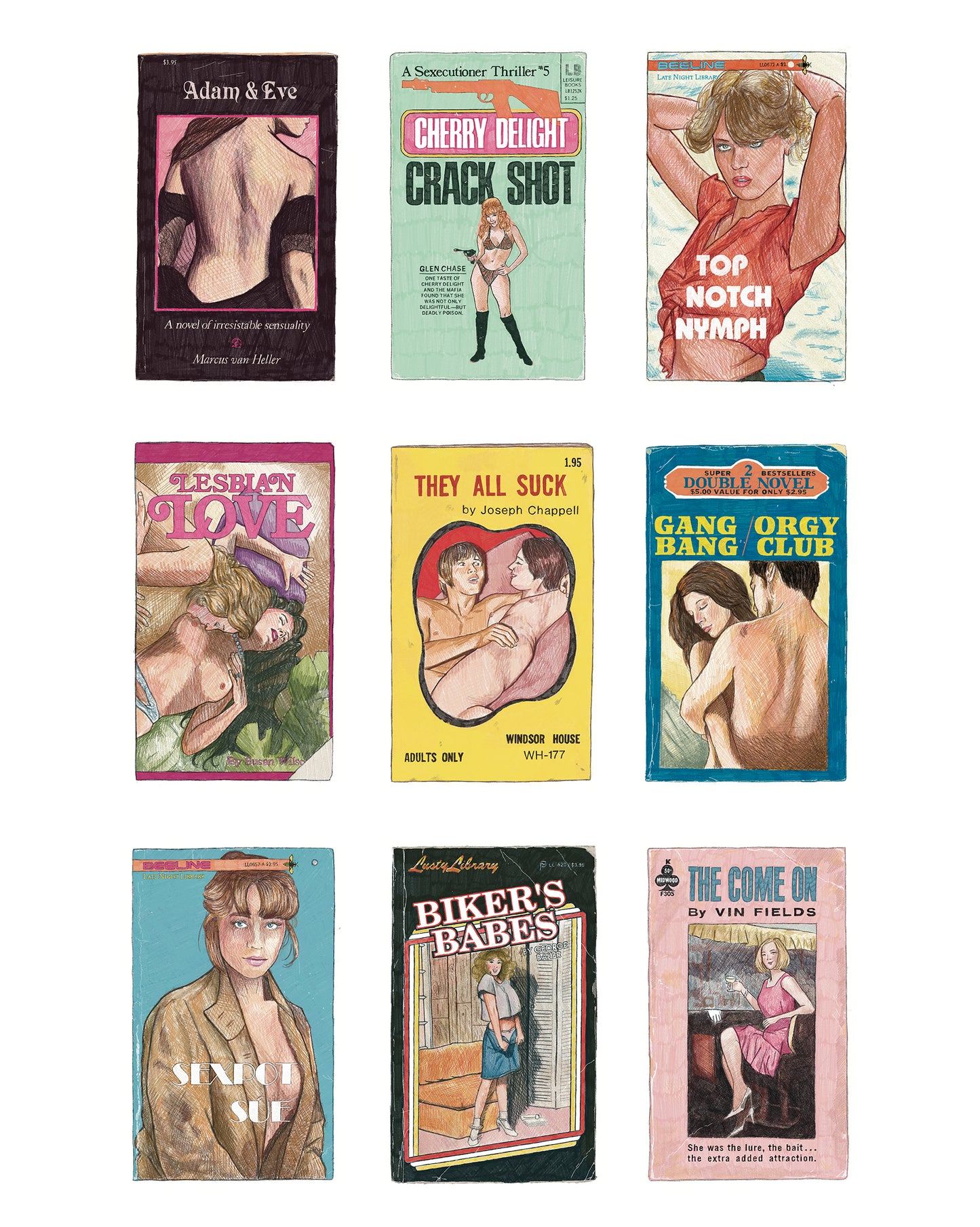 Erotica Paperback Art Print by Noorann Matties with white background