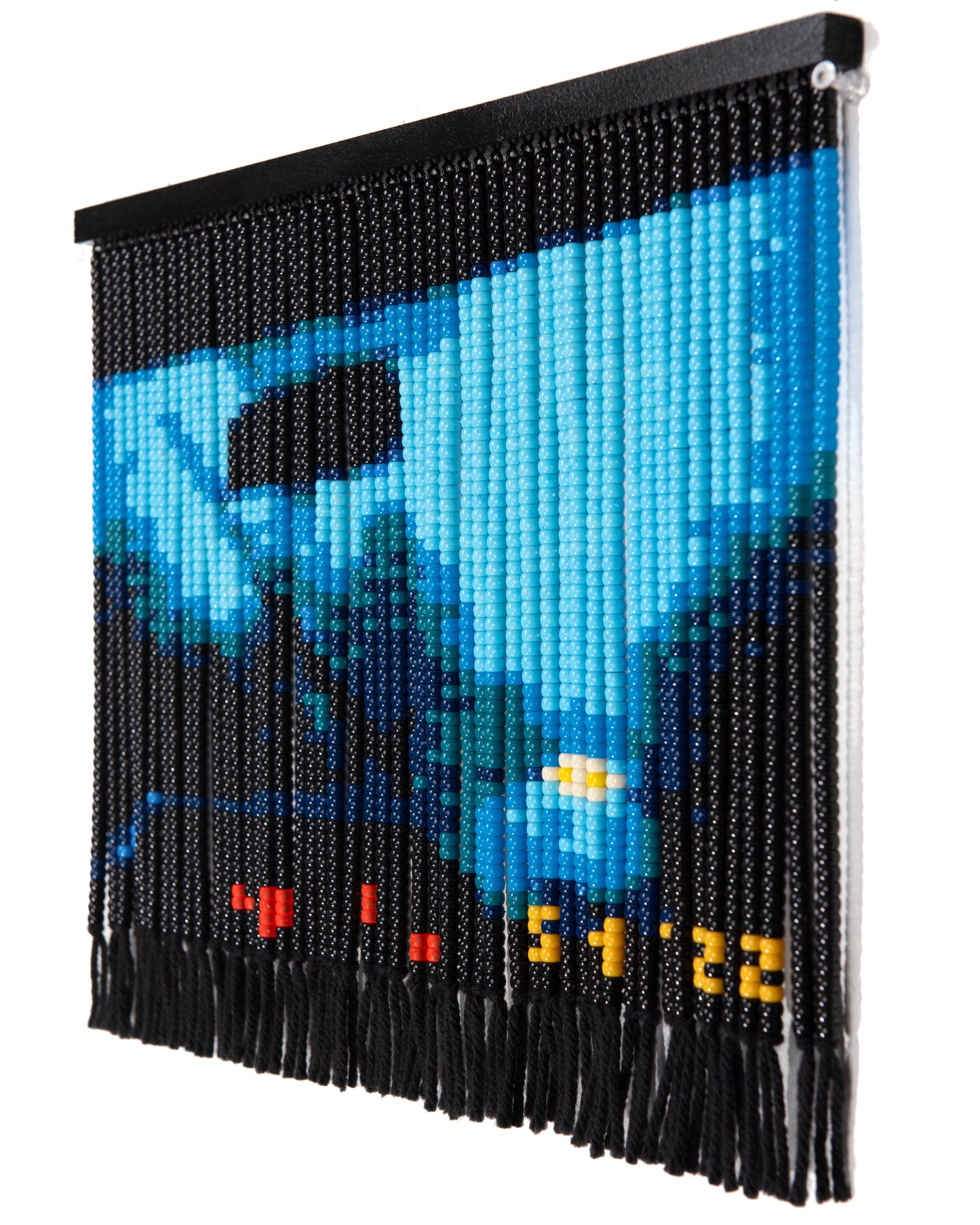 Large Dashboard Mini Bead Photo Curtain by Noorann Matties (Side View)