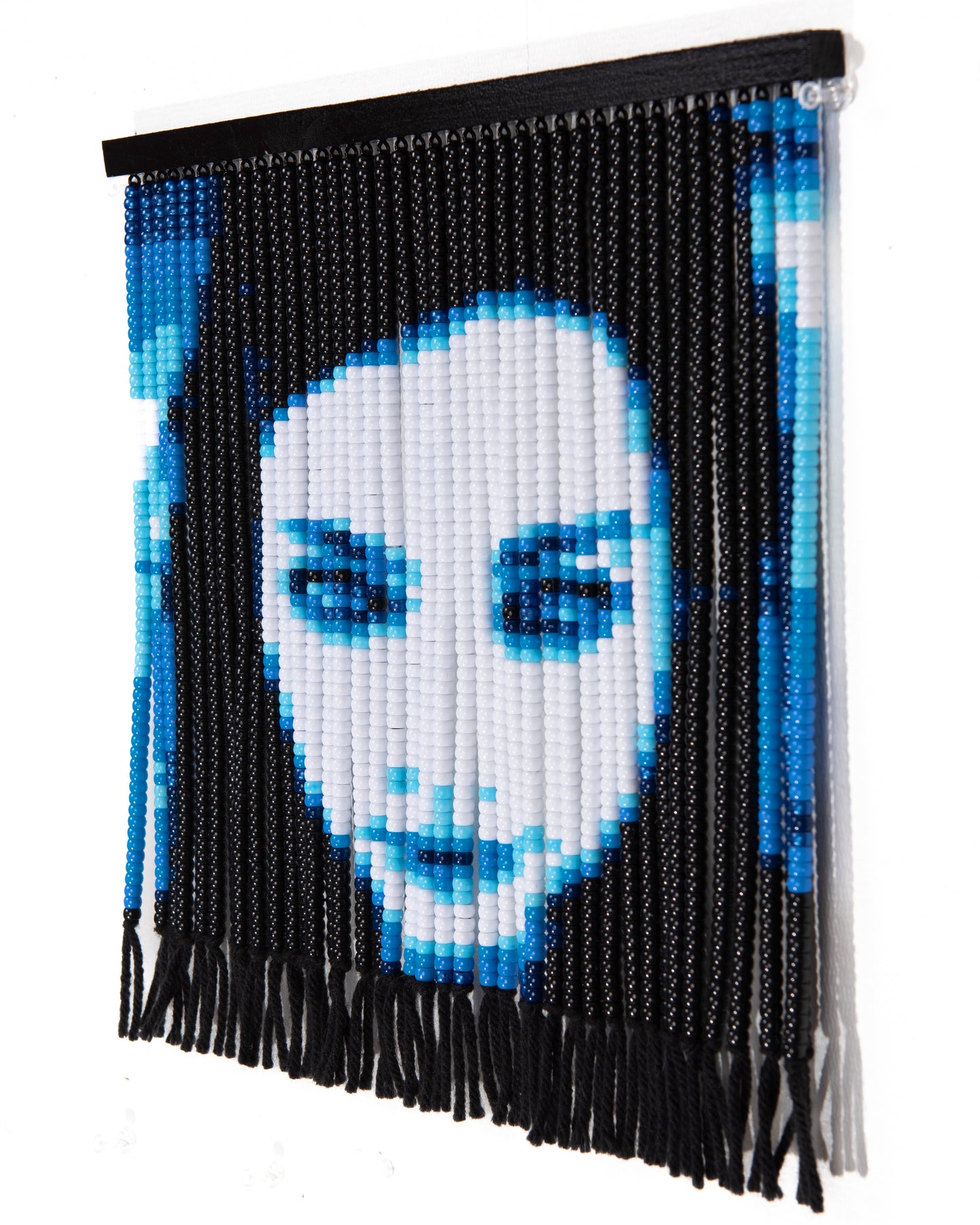 Medium Fallen Mini Bead Photo Curtain by Noorann Matties (Side View)