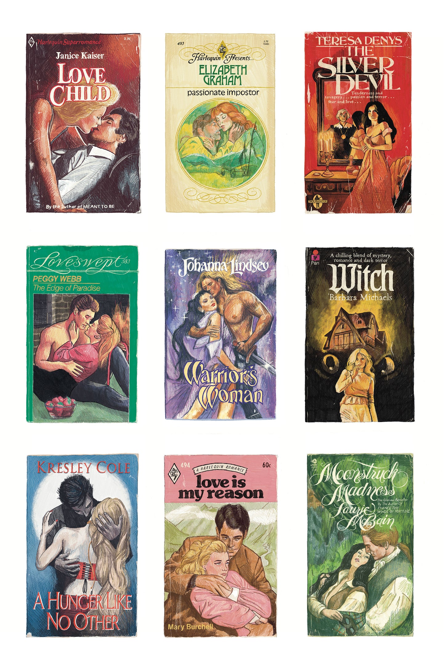 Vintage Paperback Print Bundle