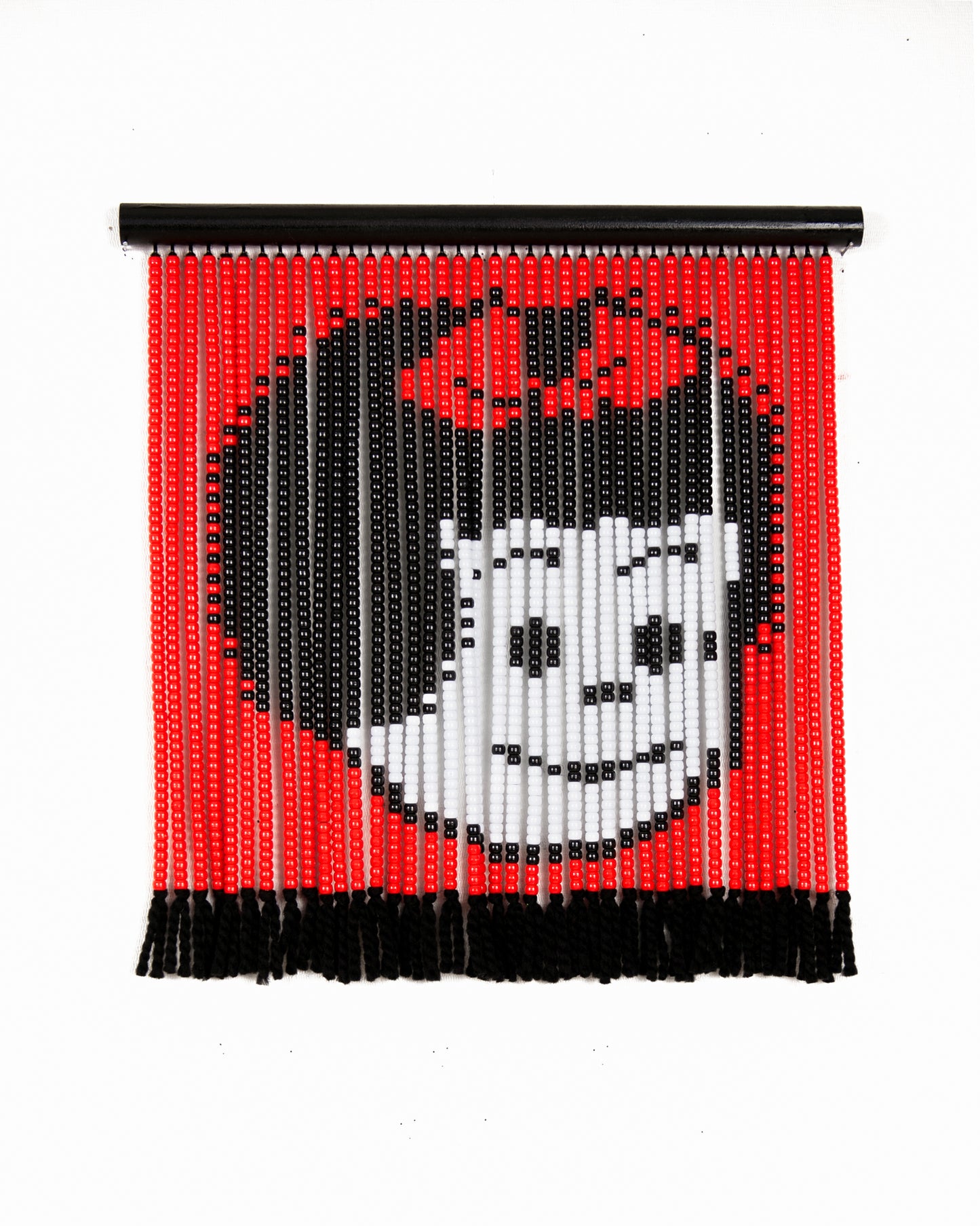 Medium Red and Black Nancy Bead Curtain