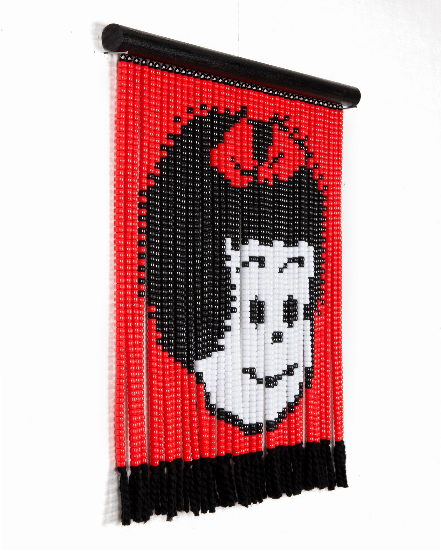 Medium Red and Black Nancy Bead Curtain