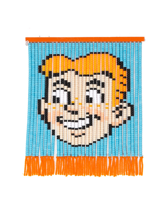 Medium Blue Archie Mini Bead Curtain by Noorann Matties