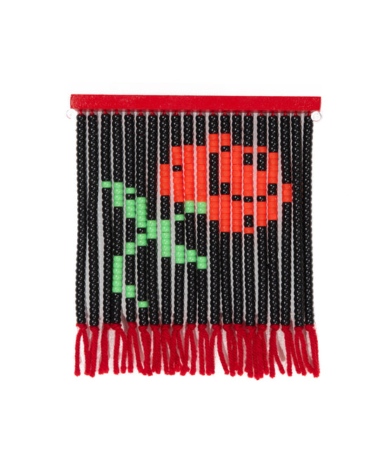 Small Black Rose Mini Bead Curtain by Noorann Matties